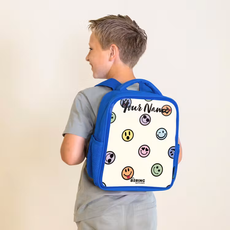 Kids backpack - Blue - Playful smiley mix — 2