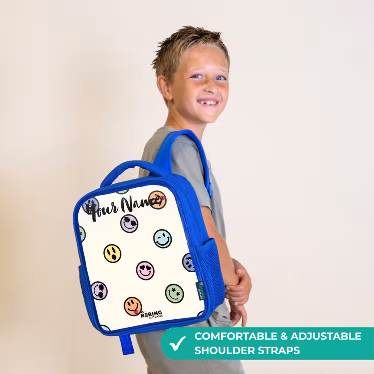 Kids backpack - Blue - Playful smiley mix — 4