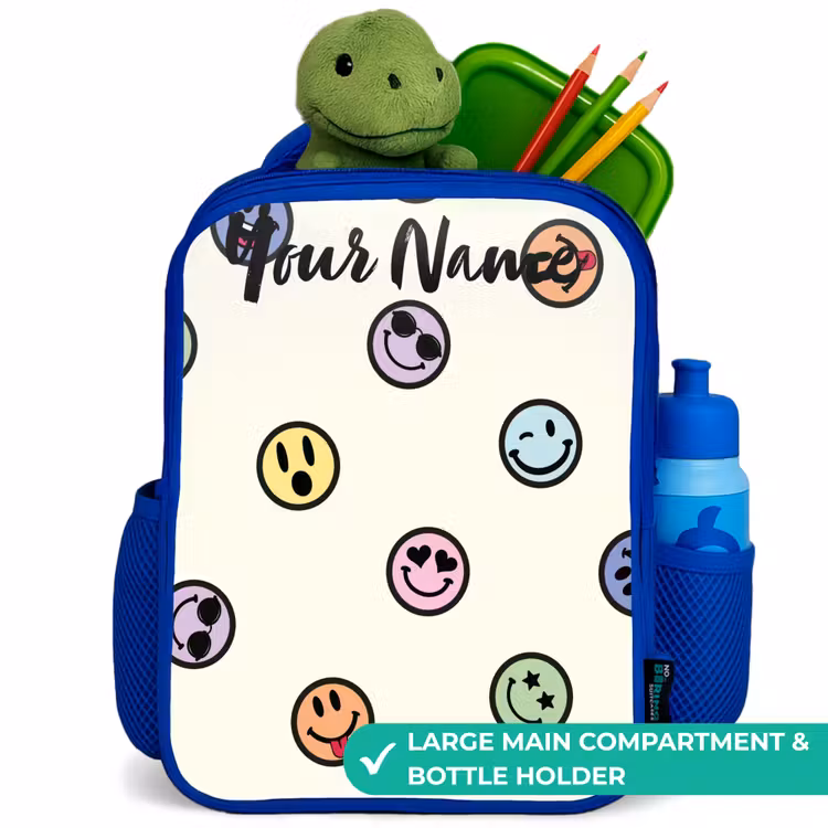 Kids backpack - Blue - Playful smiley mix — 5
