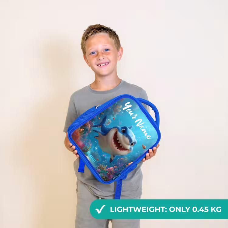 Kids backpack - Blue - Reef - Coral - Shark - Animal — 3