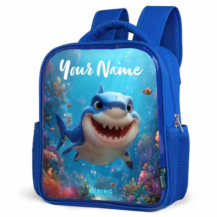 Kids backpack - Blue - Reef - Coral - Shark - Animal — 7