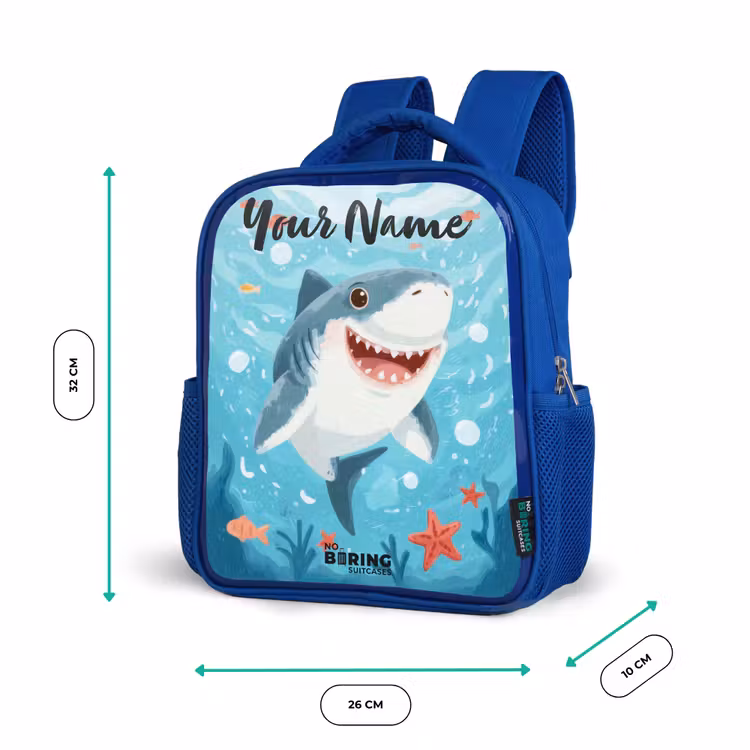 Kids backpack - Blue - Shark - Water - Sea — 6