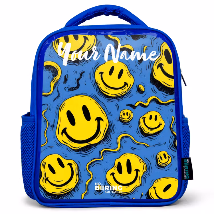 Kids backpack - Blue - Smiley - Blue - Yellow — 1