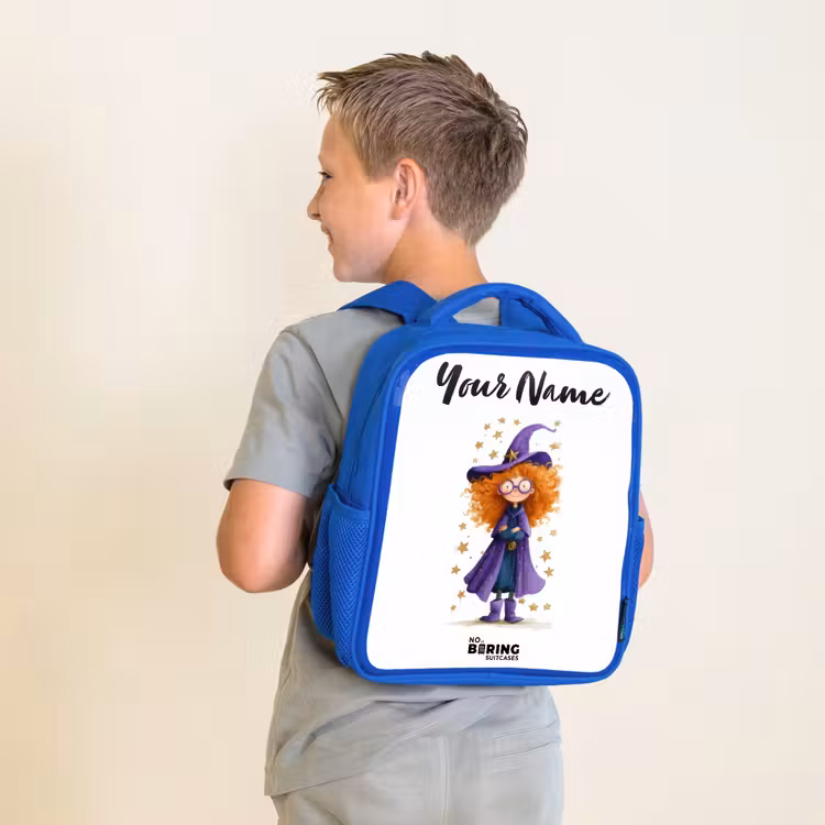 Kids backpack - Blue - Star magic with curls — 2