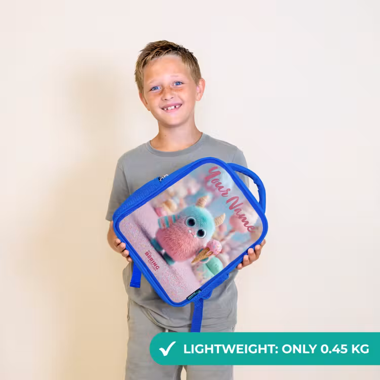 Kids backpack - Blue - Sweet Monster Candy Adventure — 3