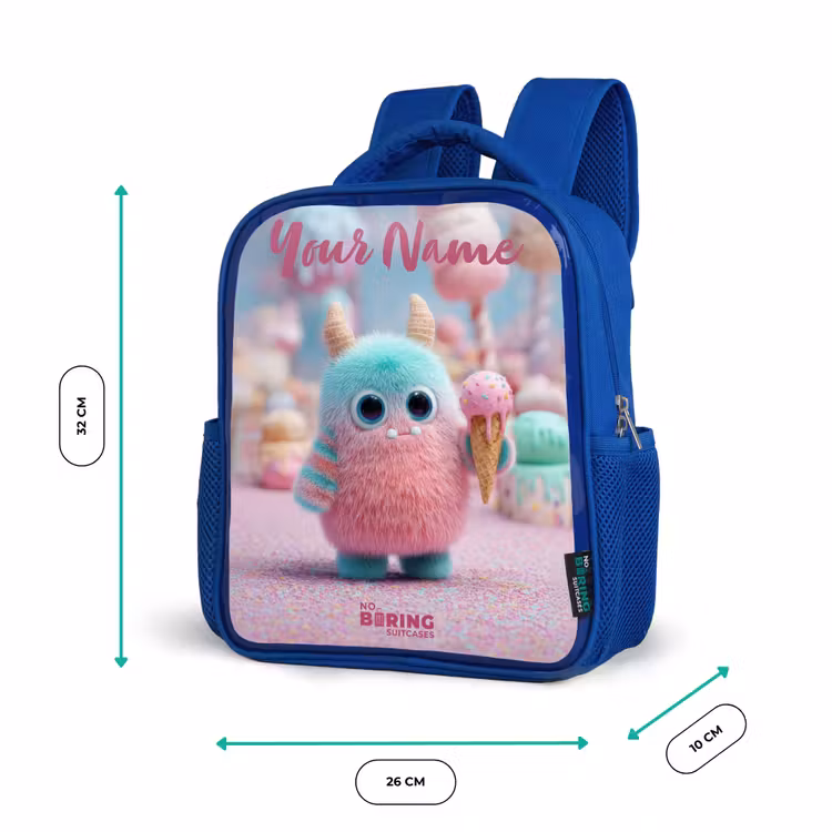 Kids backpack - Blue - Sweet Monster Candy Adventure — 6