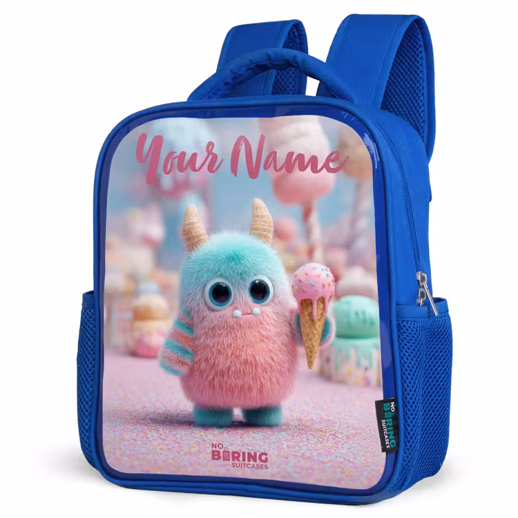 Kids backpack - Blue - Sweet Monster Candy Adventure — 7