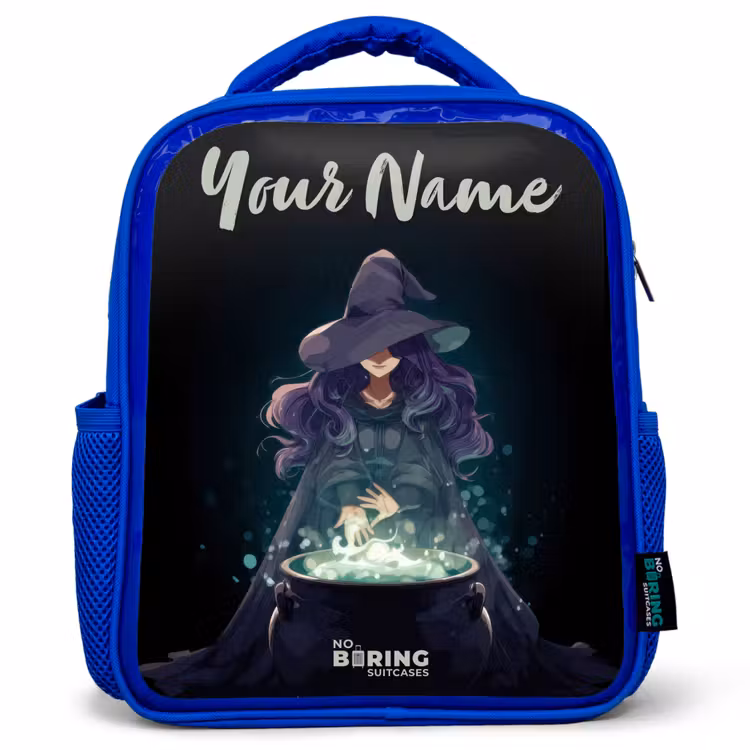 Kids backpack - Blue - Witch - Cauldron - Magic — 1