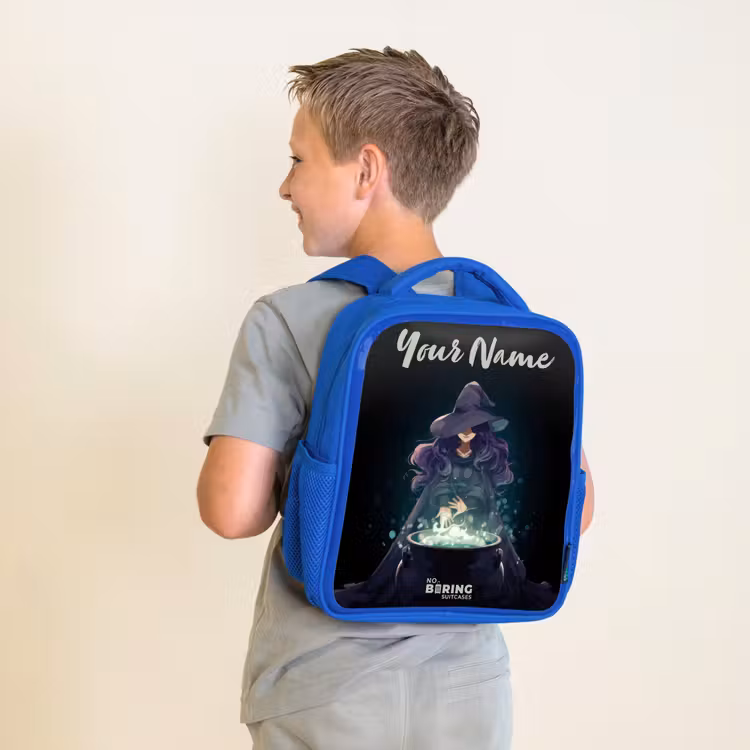 Kids backpack - Blue - Witch - Cauldron - Magic — 2