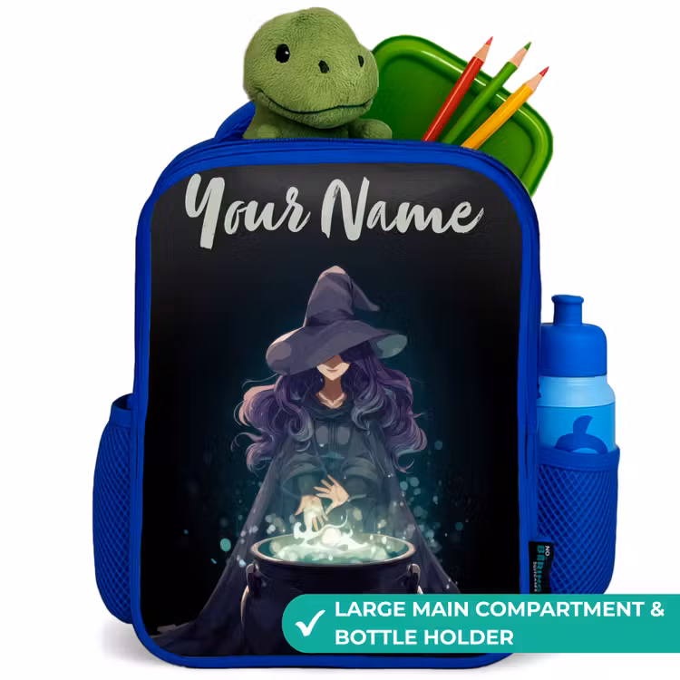 Kids backpack - Blue - Witch - Cauldron - Magic — 5