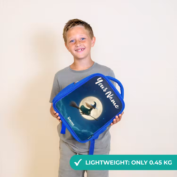 Kids backpack - Blue - Witch in Moonlight Flight — 3