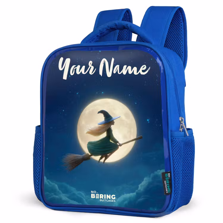 Kids backpack - Blue - Witch in Moonlight Flight — 7