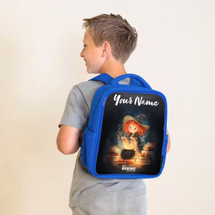 Kids backpack - Blue - Witch with Sparkling Magic Potion — 2