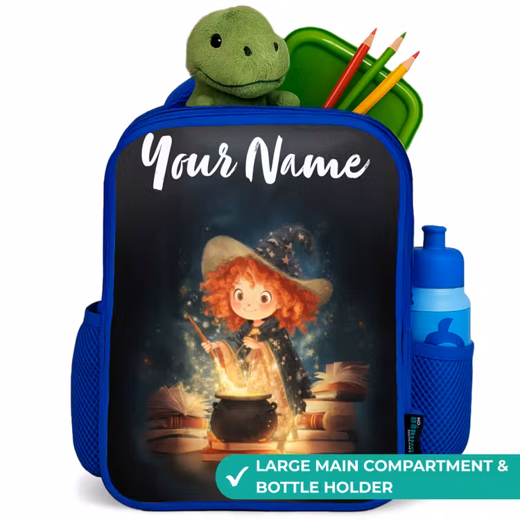 Kids backpack - Blue - Witch with Sparkling Magic Potion — 5