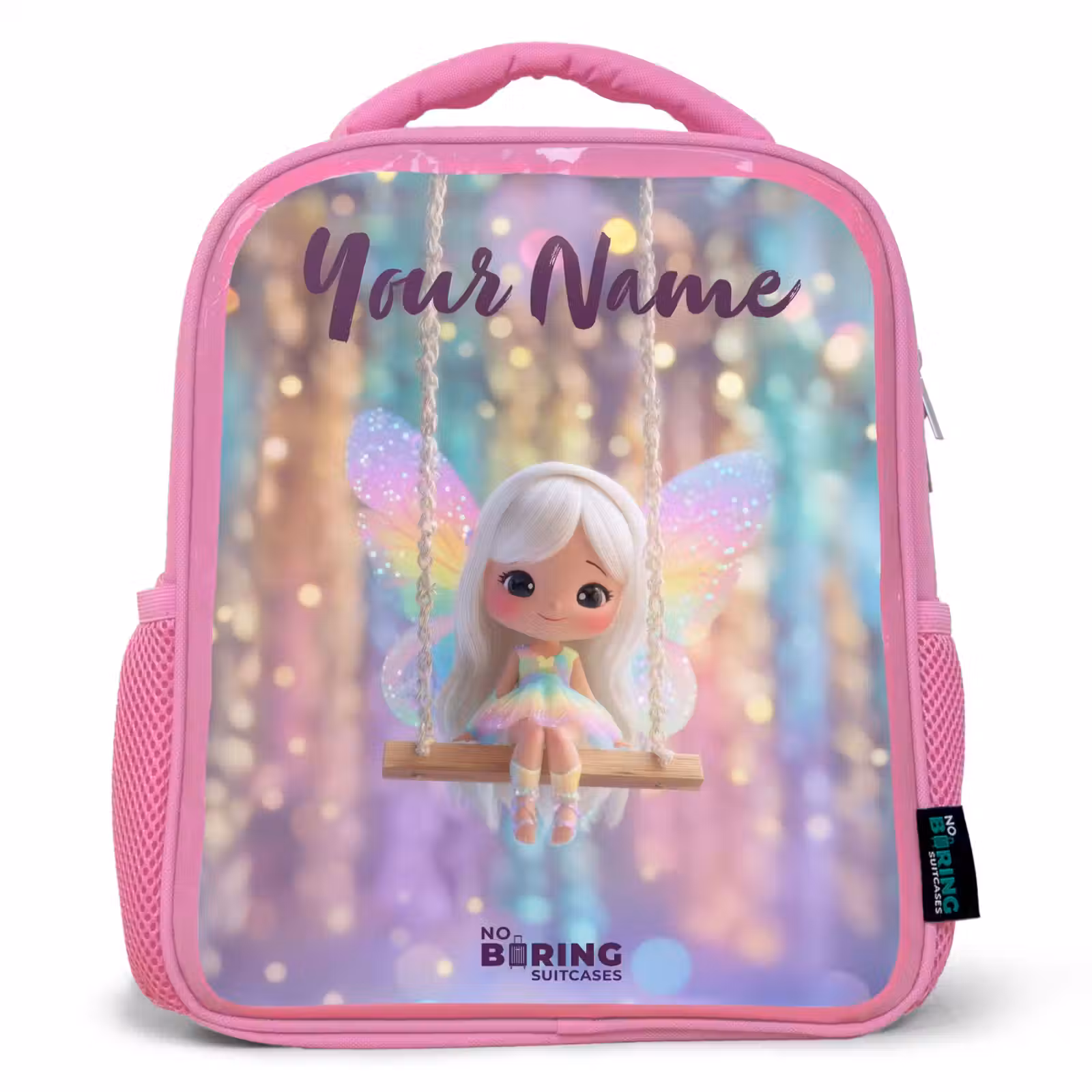 Kids backpack - Pink - Fairy - Elf - Rainbow — 1