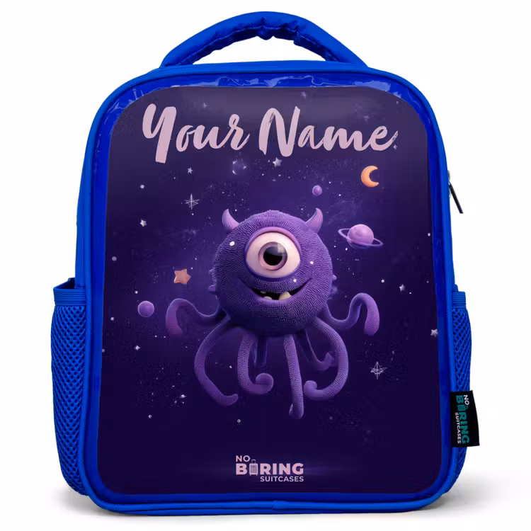 Kids backpack - Blue - Cosmic tentacle monster — 1