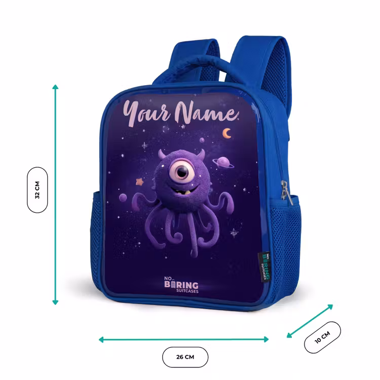 Kids backpack - Blue - Cosmic tentacle monster — 6