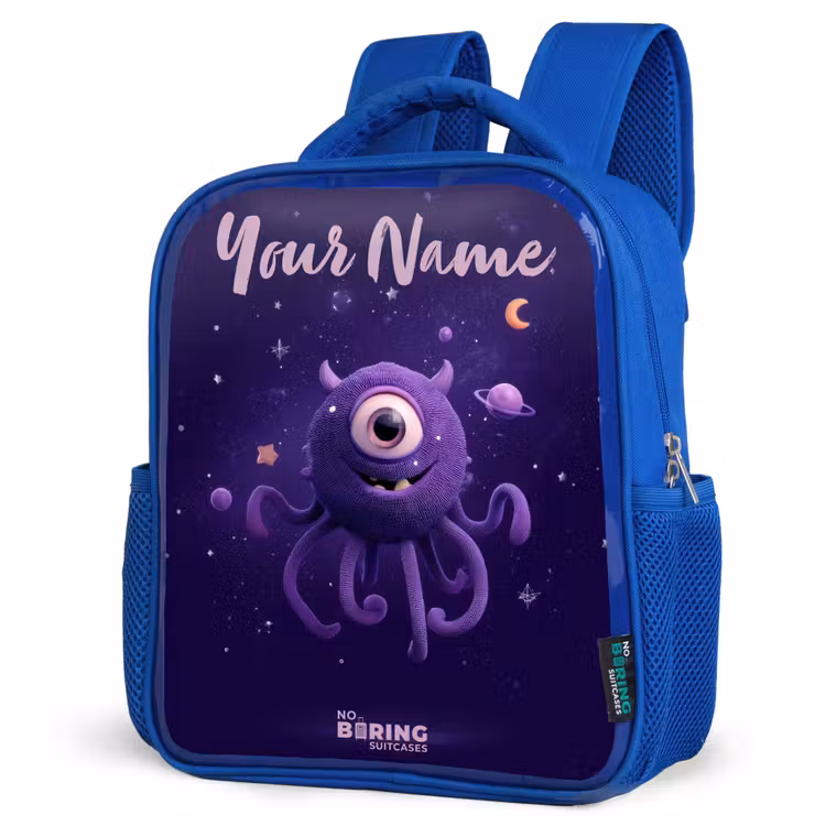 Kids backpack - Blue - Cosmic tentacle monster — 7