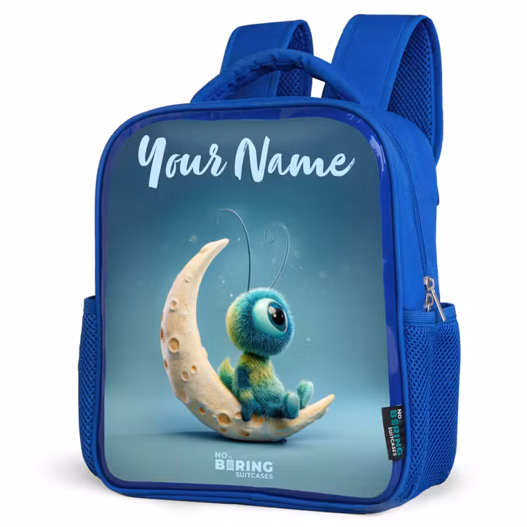 Kids backpack - Blue - Dreamy Creature on the Moon — 7