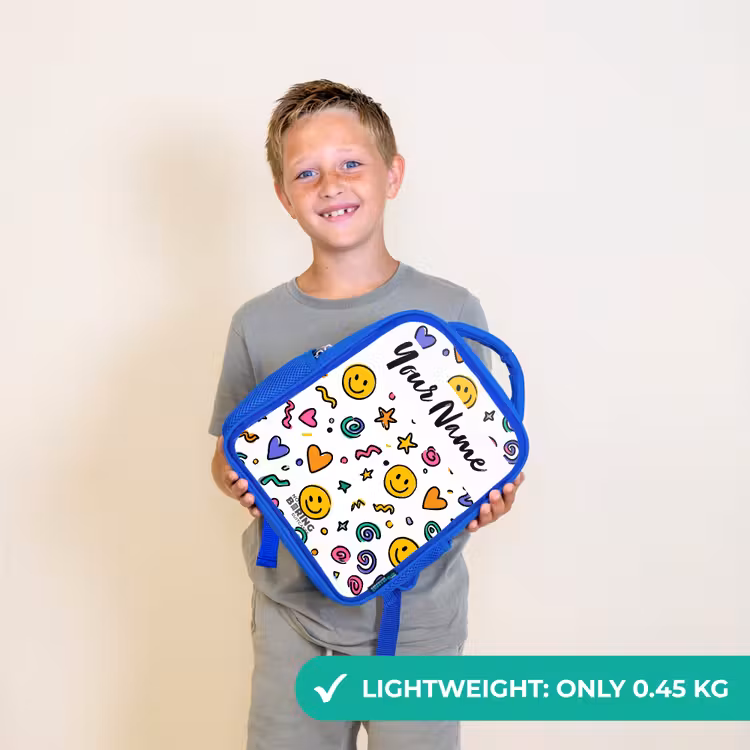 Kids backpack - Blue - Smiley - Heart - Star — 3
