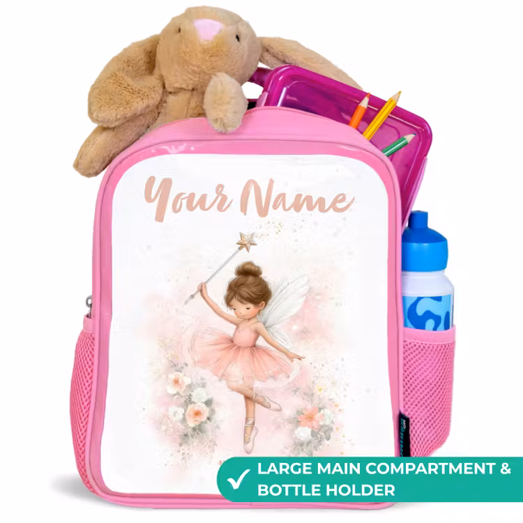 Kids backpack - Pink - Ballerina fairy in pink — 2