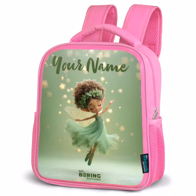 Kids backpack - Pink - Dancing fairy in green light — 4