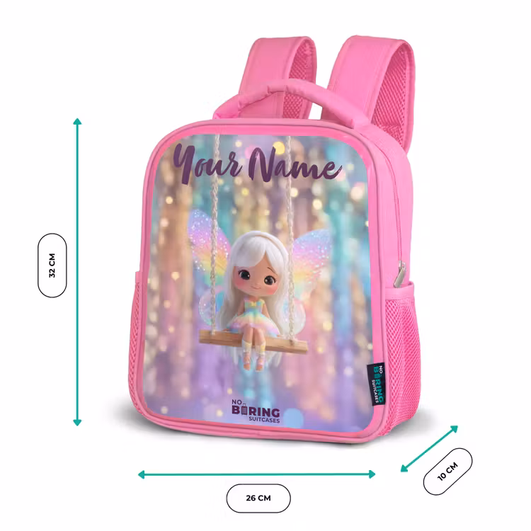 Kids backpack - Pink - Fairy - Elf - Rainbow — 3