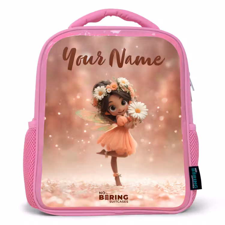 Kids backpack - Pink - Fairy with daisies — 1