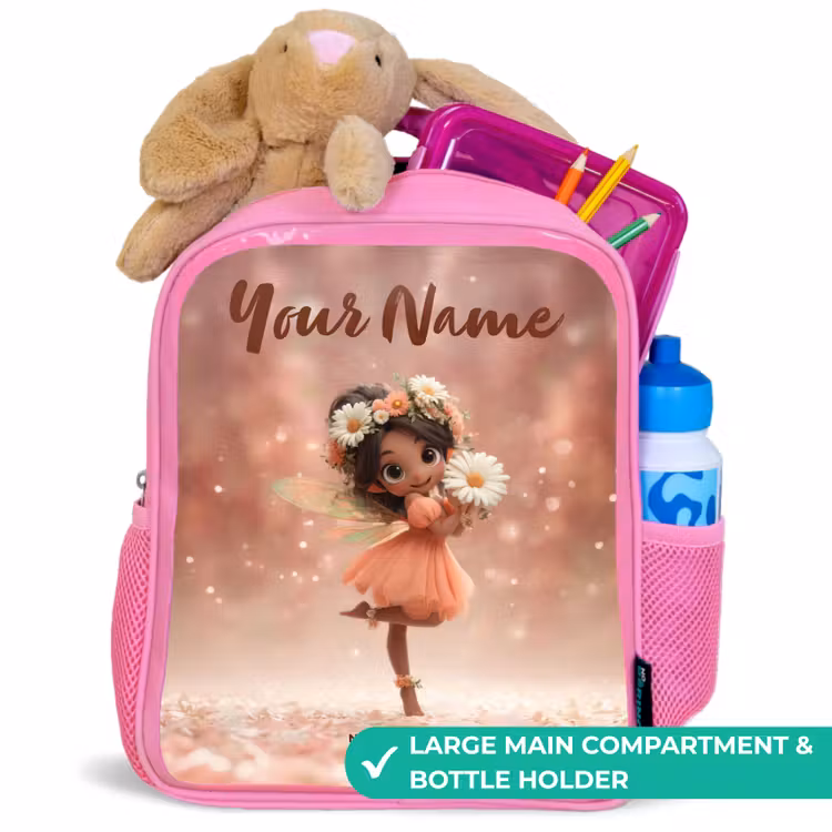 Kids backpack - Pink - Fairy with daisies — 2