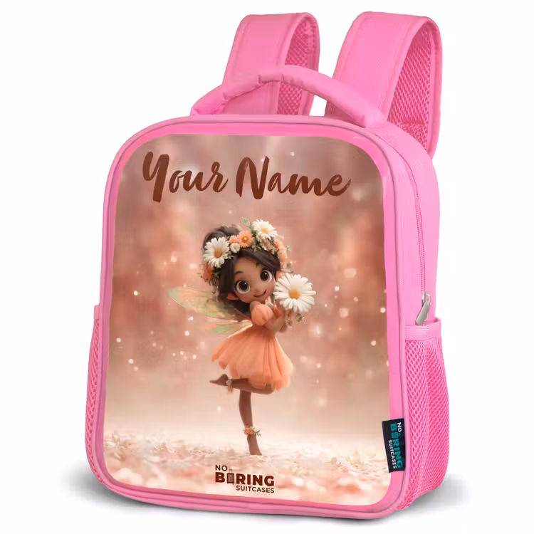 Kids backpack - Pink - Fairy with daisies — 4