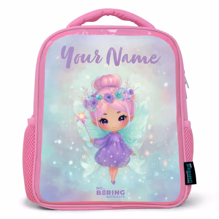 Kids backpack - Pink - Flower fairy in pastel shine — 1