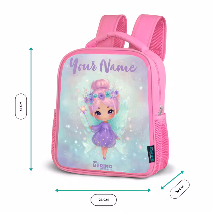 Kids backpack - Pink - Flower fairy in pastel shine — 3
