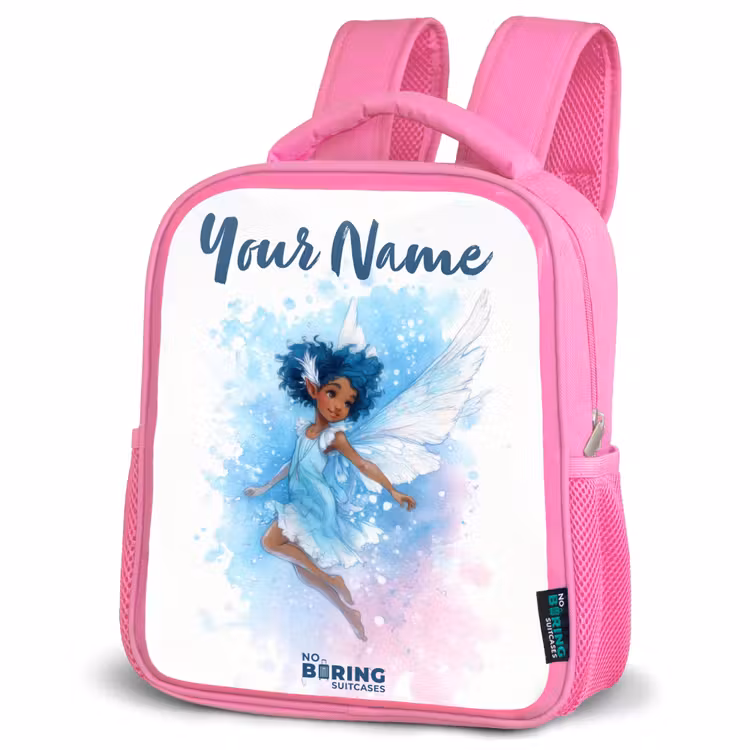 Kids backpack - Pink - Flying fairy in shades of blue — 4