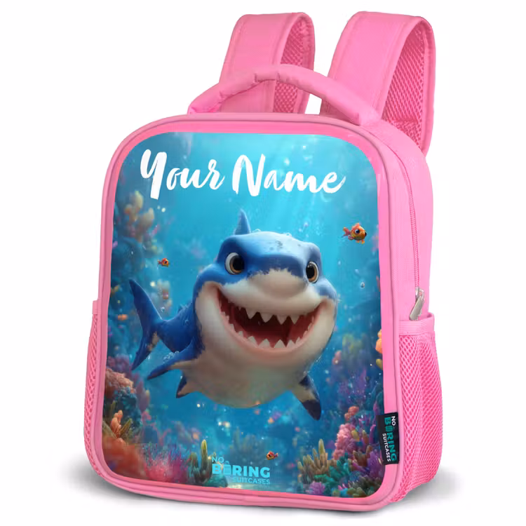 Kids backpack - Pink - Reef - Coral - Shark - Animal — 4