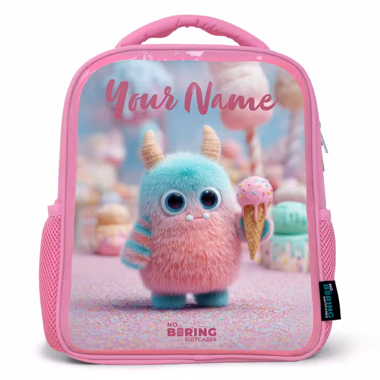 Kids backpack - Pink - Sweet Monster Candy Adventure — 1