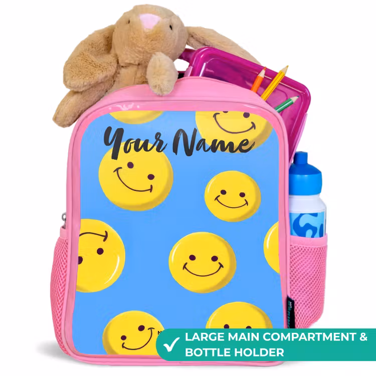 Kids backpack - Pink - Merry smiley rain — 2
