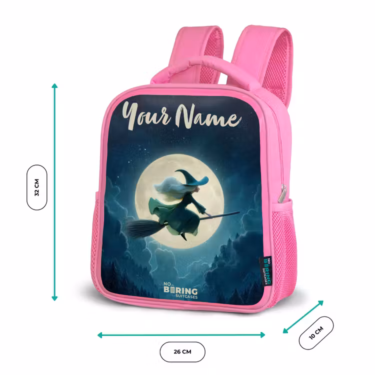 Kids backpack - Pink - Night Flight over the Forest — 3