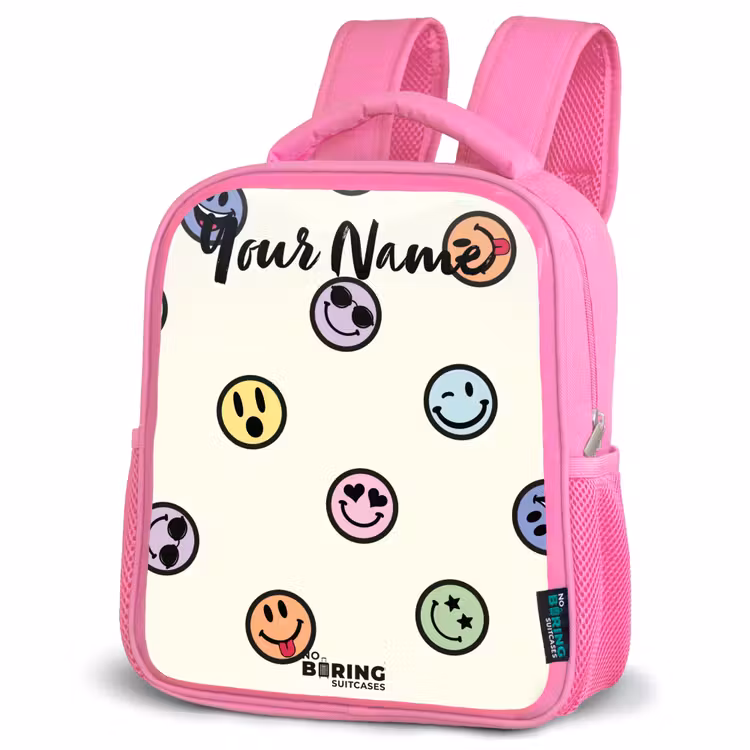 Kids backpack - Pink - Playful smiley mix — 4
