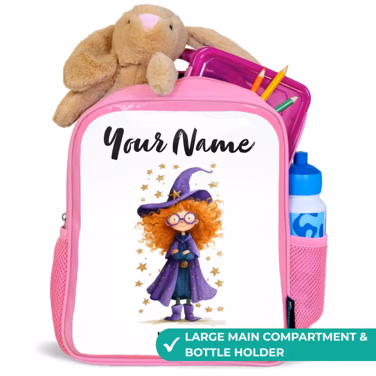 Kids backpack - Pink - Star magic with curls — 2