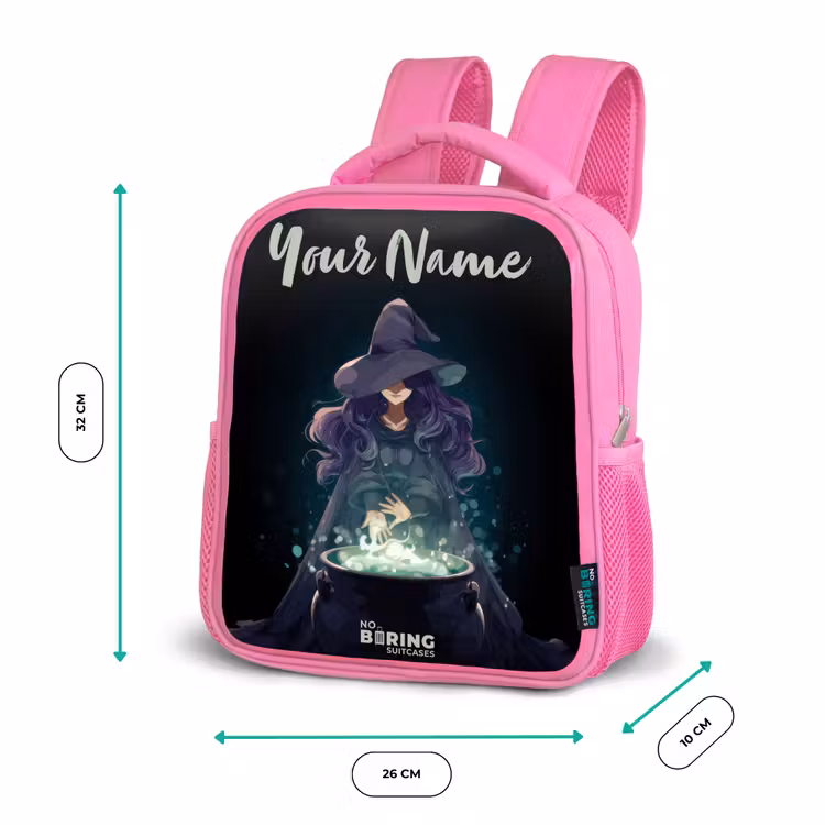 Kids backpack - Pink - Witch - Cauldron - Magic — 3