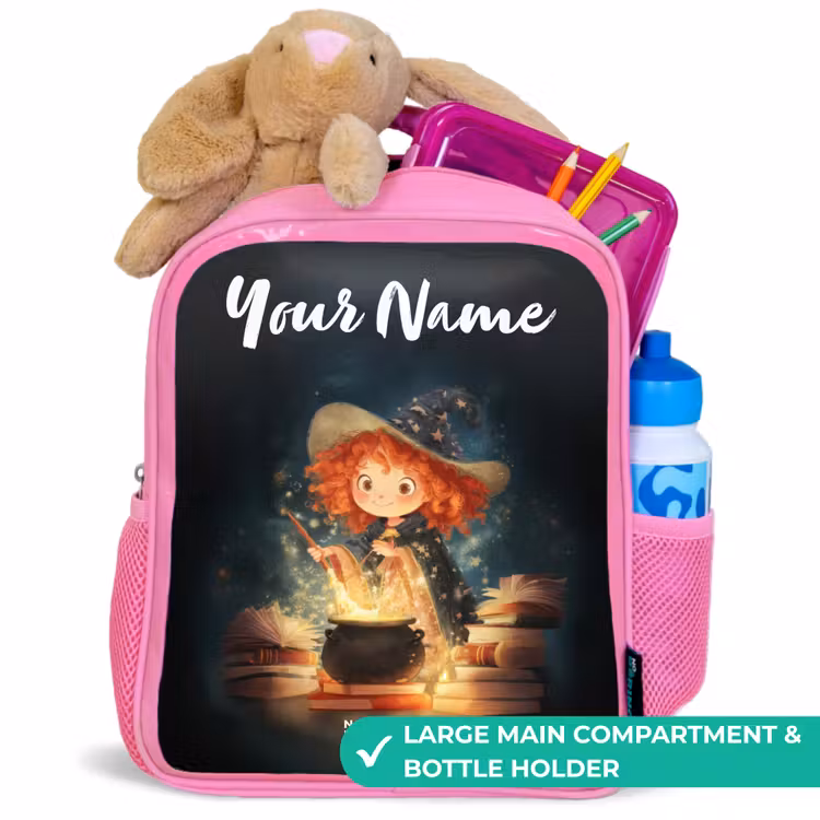 Kids backpack - Pink - Witch with Sparkling Magic Potion — 2