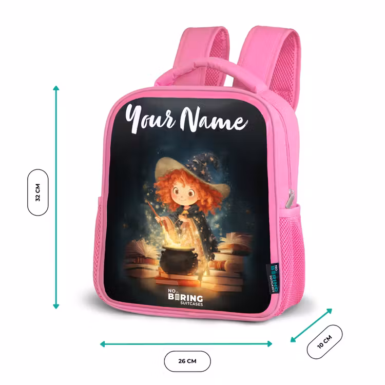 Kids backpack - Pink - Witch with Sparkling Magic Potion — 3