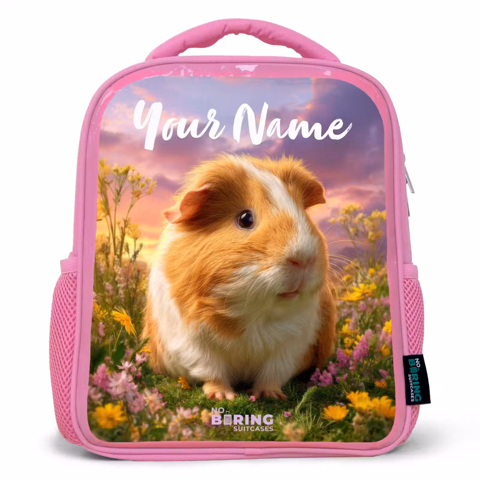 Kids backpack - Pink - Guinea pig - Nature - Animal — 1