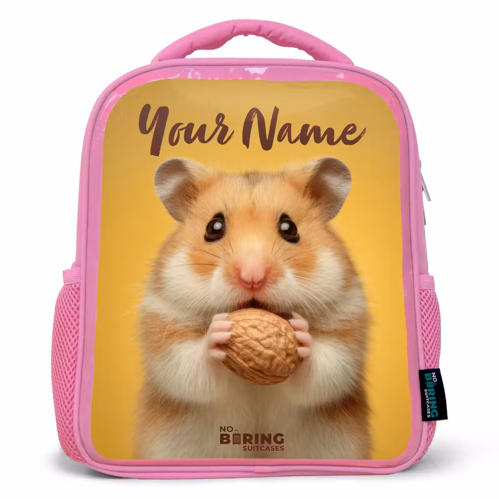 Kids backpack - Pink - Hamster - Walnut - Animal — 1
