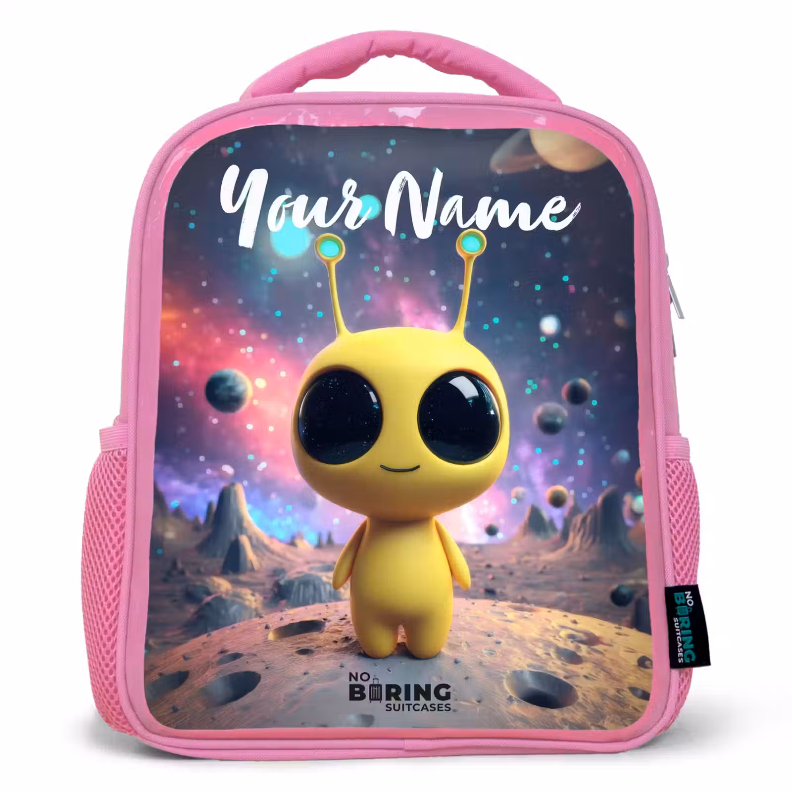 Kids backpack - Pink - Merry alien creature — 1