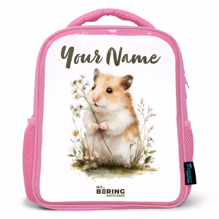 Kids backpack - Pink - Animal - Nature - Hamster — 1
