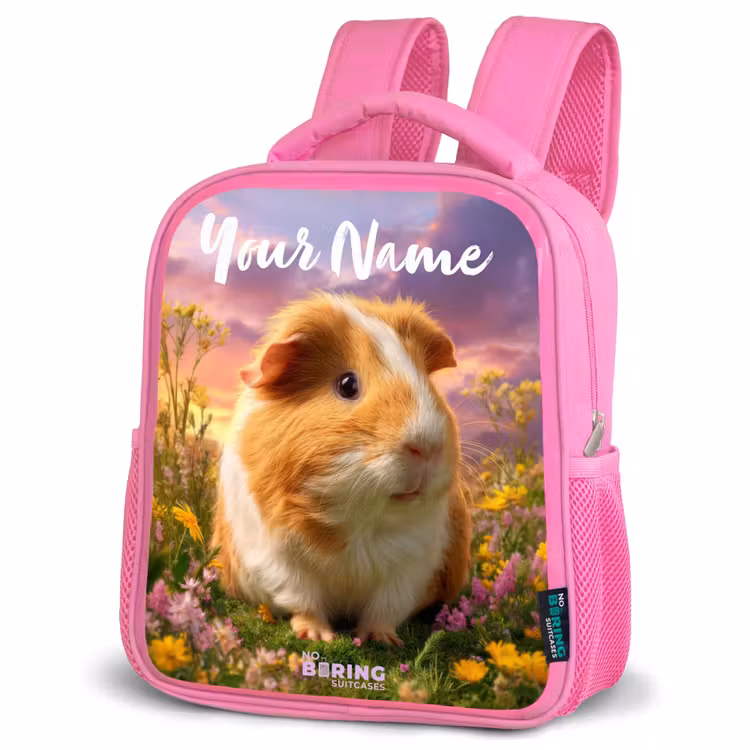 Kids backpack - Pink - Guinea pig - Nature - Animal — 4