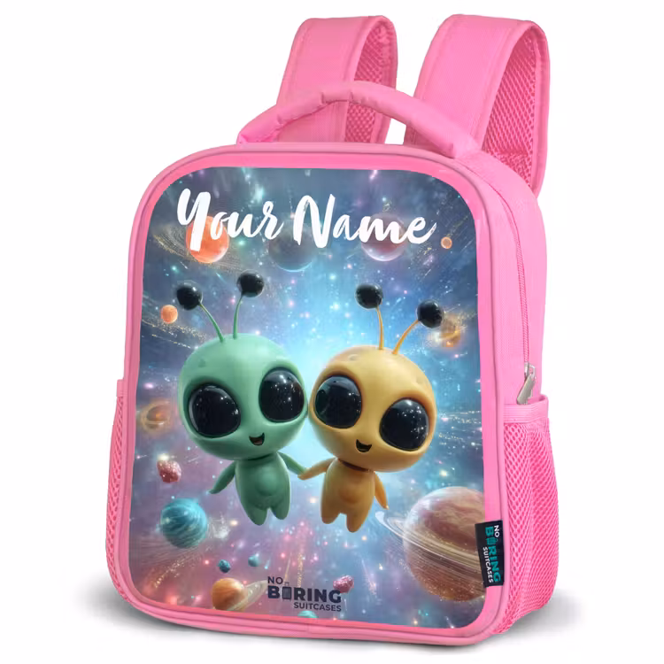Kids backpack - Pink - Merry alien friends — 4