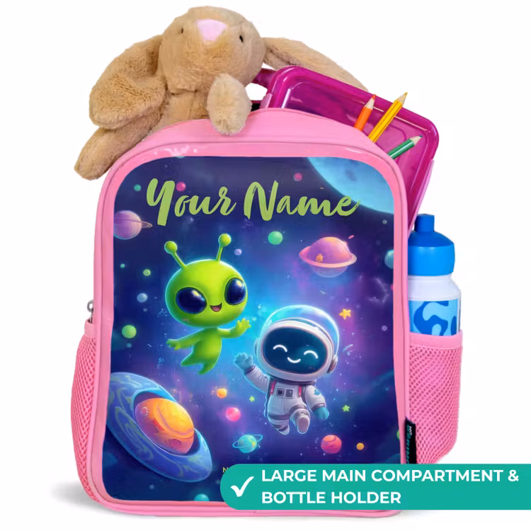 Kids backpack - Pink - Merry Meeting in Space — 2