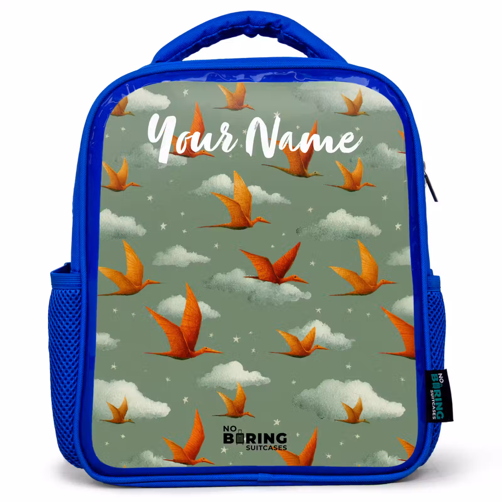 Kids backpack - Blue - Pattern - Dino - Pterosaurs — 1